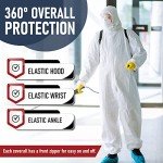 10-Pack Disposable Hazmat Suits – Large Size