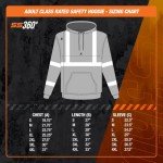 Hi-Vis Men's Hoodie with Fleece Interior - Orange