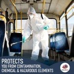 10-Pack Disposable Hazmat Suits – Large Size