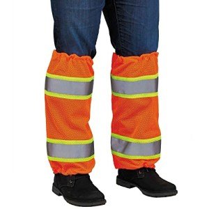 High Visibility Reflective Leg Gaiters - Orange