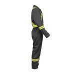 Hi Vis Cotton Coverall with Leg Zipper - Dark Grey