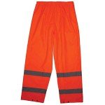 Hi-Vis Lightweight Rain Pants - Orange, Large