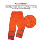 Hi-Vis Lightweight Rain Pants - Orange, Large
