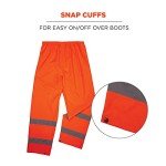 Hi-Vis Lightweight Rain Pants - Orange, Large