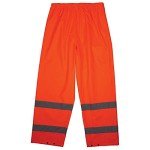 Hi-Vis Lightweight Rain Pants - Orange, Large