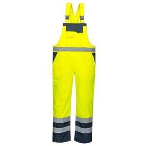 Portwest Yellow/Navy Safety Bib & Brace Overalls