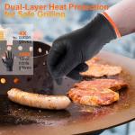Disposable Nitrile BBQ Gloves with Cotton Liners