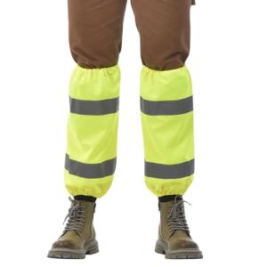 High-Visibility Yellow Reflective Safety Leg Gaiters
