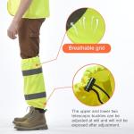 High-Visibility Yellow Reflective Safety Leg Gaiters