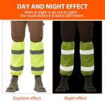 High-Visibility Yellow Reflective Safety Leg Gaiters