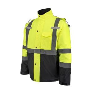 Radians Hi-Vis Green/Black Class 3 Economy Parka