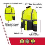 Radians Hi-Vis Green/Black Class 3 Economy Parka