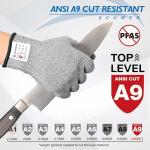 ANSI A9 Cut Resistant Gloves for Kitchen Safety