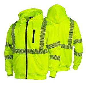 High Visibility Safety Hoodie for Men, ANSI Class 3