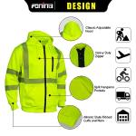 High Visibility Safety Hoodie for Men, ANSI Class 3