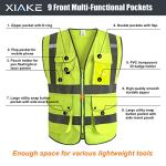 High Visibility Reflective Safety Vest with 9 Pockets
