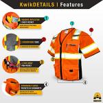 KwikSafety Executive Safety Vest 2 Pack Orange 2XL