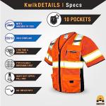 KwikSafety Executive Safety Vest 2 Pack Orange 2XL