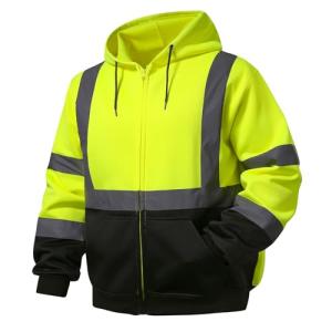 High Visibility Reflective Hoodie Jacket for Men