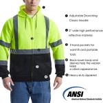 High Visibility Reflective Hoodie Jacket for Men