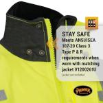 Hi-Vis Waterproof Replacement Hood for Rain Jacket