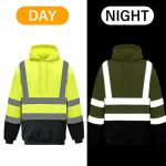 High-Visibility Reflective Safety Hoodie - Yellow