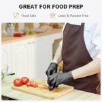 Black Disposable Vinyl Gloves - Food Grade (100 Large)