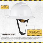 10-Pack White Hard Hats with Adjustable Suspension