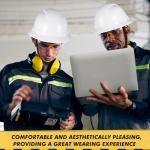 10-Pack White Hard Hats with Adjustable Suspension