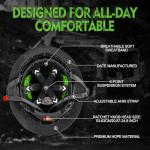 Green Devil Full Brim Hard Hat with Headlight