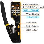 RJ45 Crimp Tool Kit for CAT5/CAT6 Ethernet