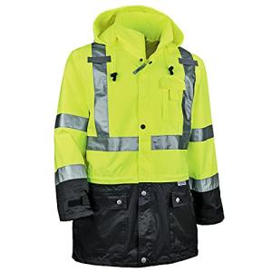 Hi-Vis Reflective Rain Jacket for Outdoor Safety