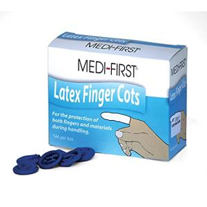 Blue Finger Cots, Medium Size, 144 Count