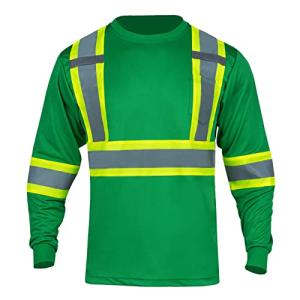 Hi-Vis Reflective Safety Shirts for Men, Long Sleeve