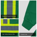 Hi-Vis Reflective Safety Shirts for Men, Long Sleeve