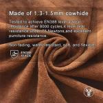 12 Pairs Leather Work Gloves for Garden or Construction