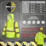 Men's Hi-Vis Waterproof Rain Jacket with Hood