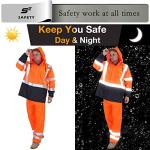Hi-Vis Waterproof Rain Jacket for Men