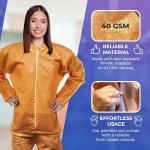 Orange Disposable Coveralls for Men & Women, 5-Pack