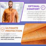 Orange Disposable Coveralls for Men & Women, 5-Pack