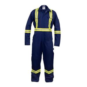 Hi-Vis Safety Coverall with Leg Zipper, Navy