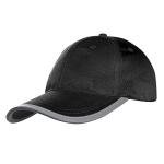 High Visibility Black Baseball Cap for Safety