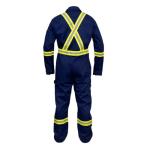 Hi-Vis Safety Coverall with Leg Zipper, Navy