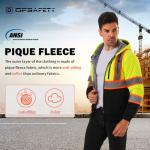 Men's High Visibility Fleece Hoodie for Safety