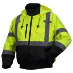 Pyramex Heated Hi-Vis Lime Jacket, Large