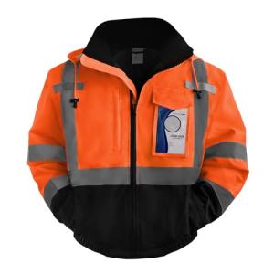 Hi-Vis Waterproof Safety Jacket for Men, XL