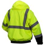 Pyramex Heated Hi-Vis Lime Jacket, Large