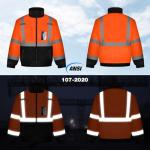 Hi-Vis Waterproof Safety Jacket for Men, XL