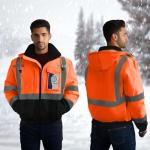 Hi-Vis Waterproof Safety Jacket for Men, XL