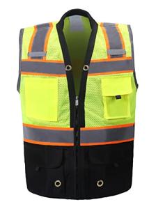 High Visibility Safety Vest with Reflective Straps
